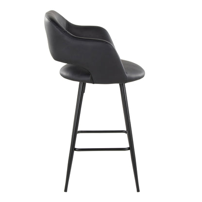 Margarite - Contemporary Fixed Height Counter Stool With Square Footrest (Set of 2) Lumi Source