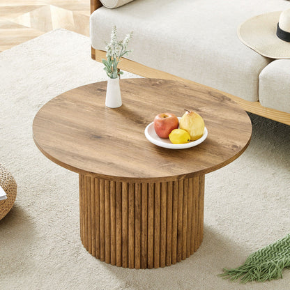 Modern Circular Coffee Table Cylindrical Design Home Essentials