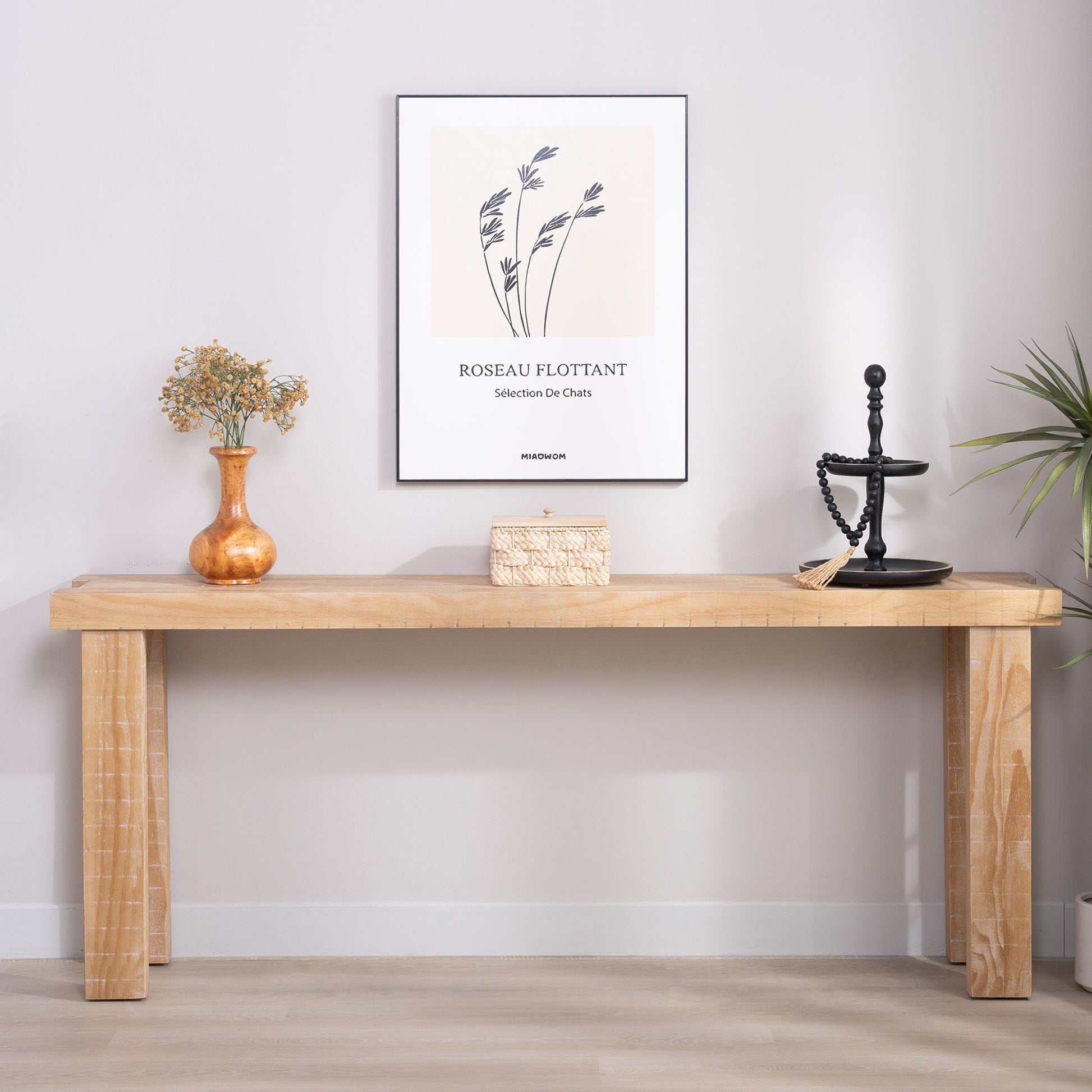 Console Table, Entryway Table With Design, Long Narrow Sofa Table For Living Room - Multi Home Essentials