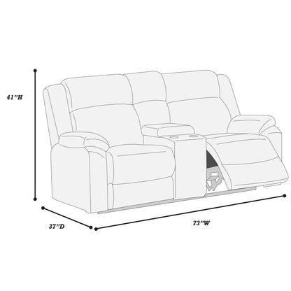 Motion Loveseat With Console Home Essentials
