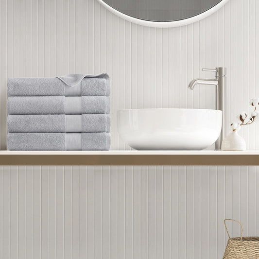 Premium Turkish Cotton 500GSM Plush Towel Set - Light Gray Super Listing