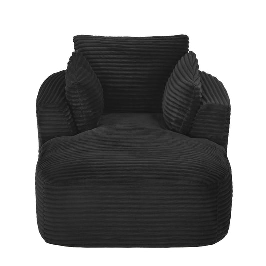 Oversized Chaise Lounge Chair Indoor - Black Home Essentials