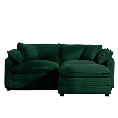 Modern Oversized Modular Cushion Sofa With Ottoman, Low Back, Deep Seating Sofa Set Home Essentials