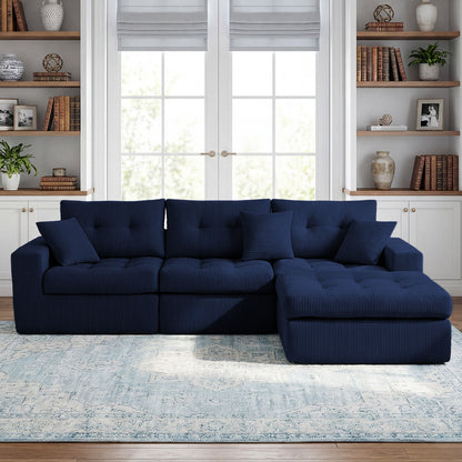 Corner Chaise L-Shaped Sectional Sofa Bed Home Essentials