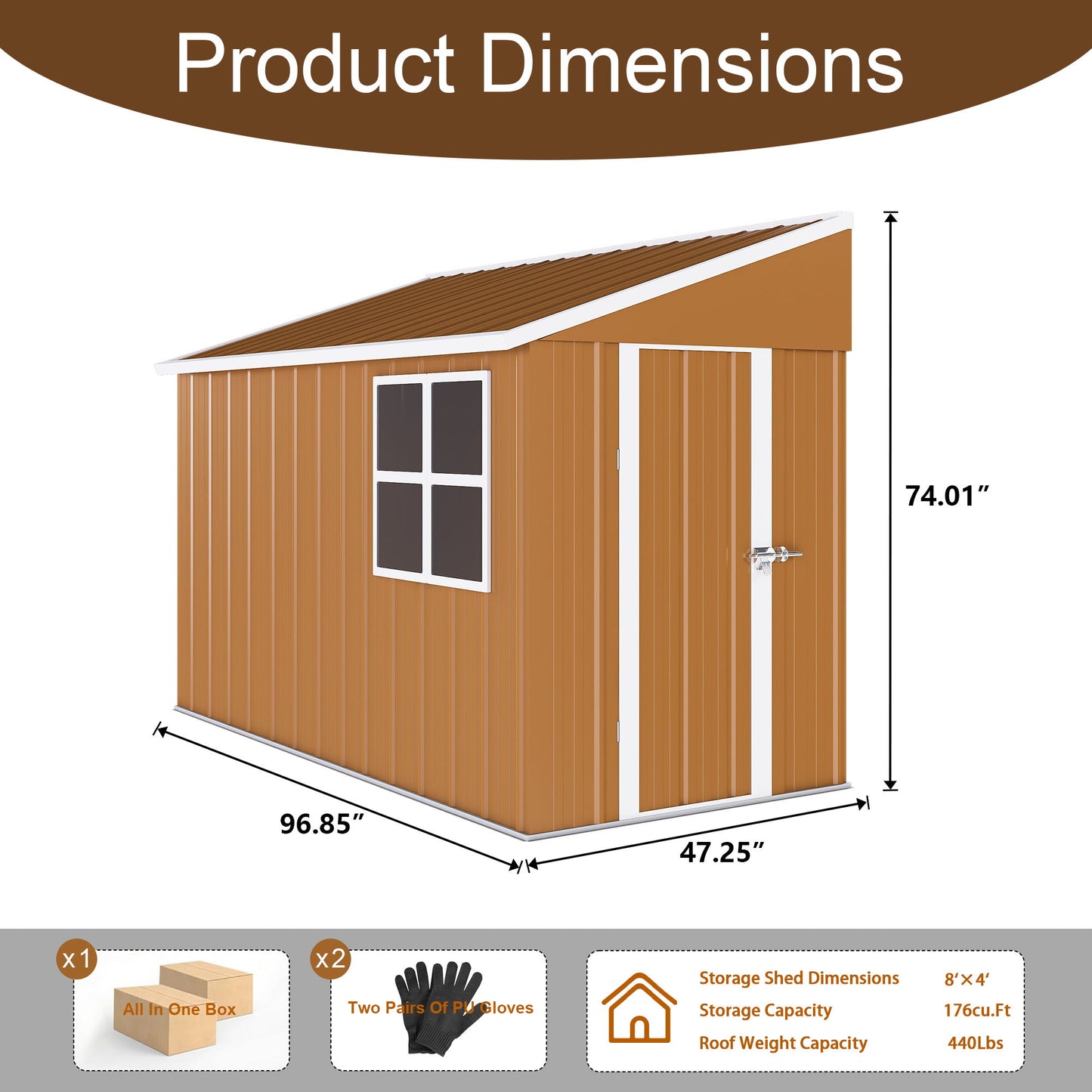 Weatherproof Storage Shed With Double Doors And Ventilation Daily Nest