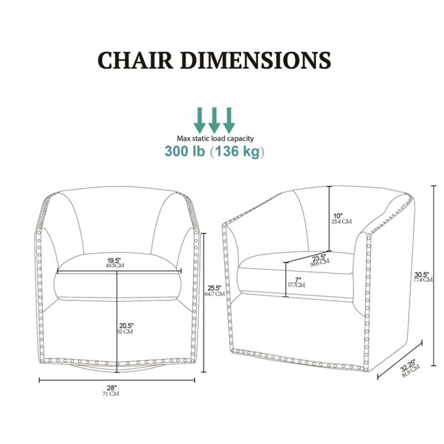 Luxurious Chair With 360 Degree Rotation JLA
