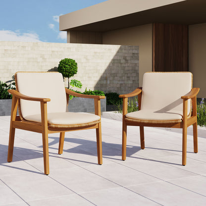 Outdoor Dining Chairs (Set of 2) Noble House