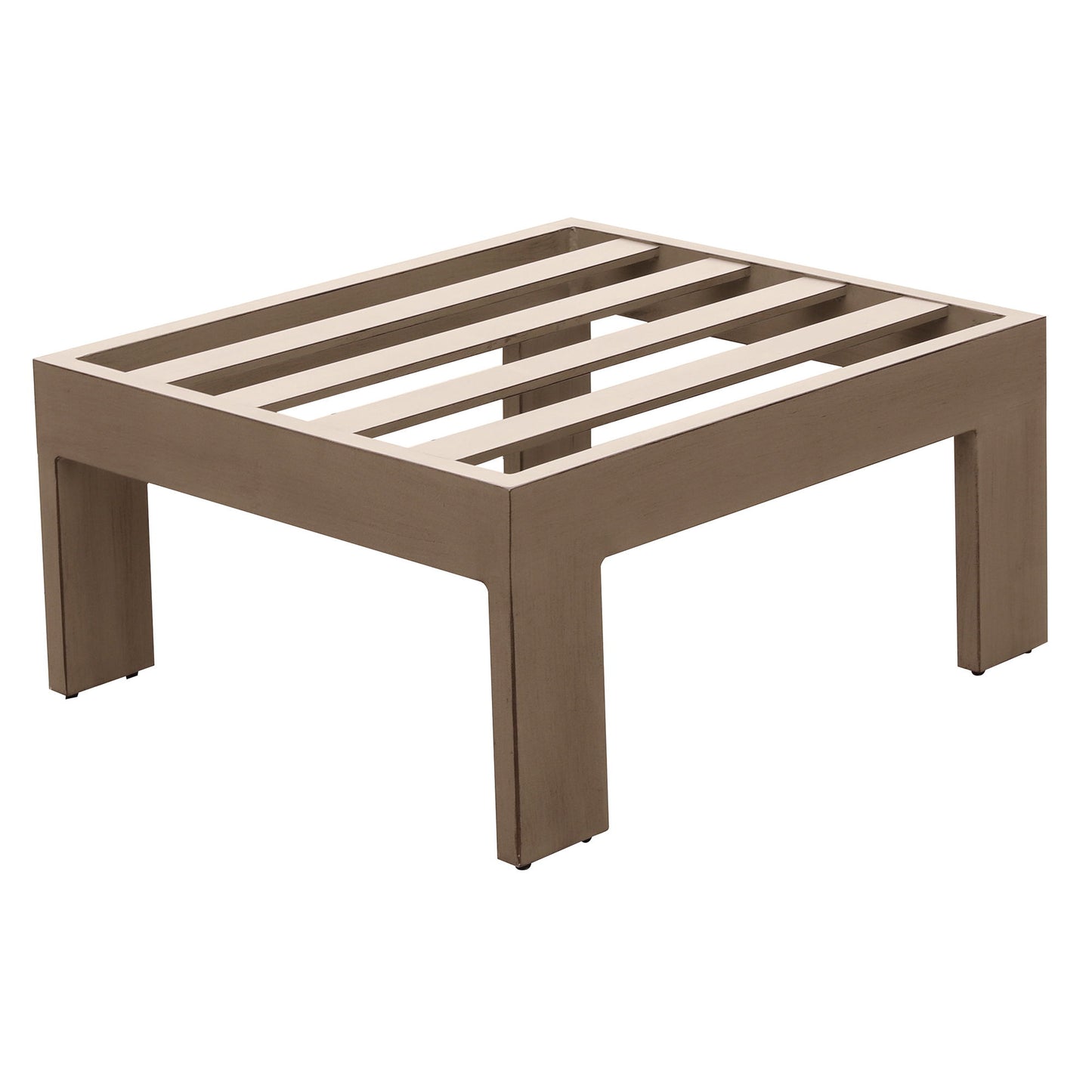 Patio Indoor Outdoor Aluminum Ottoman Footstool With Cushion Home Essentials