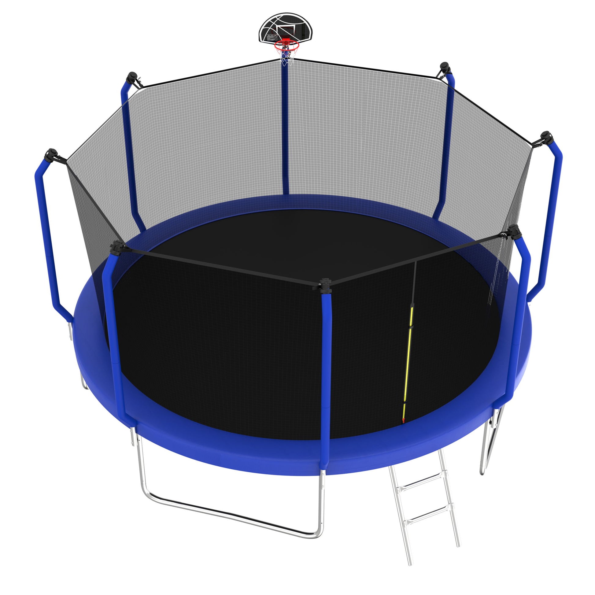 Trampoline With Basketball Hoop, Astm Approved Reinforced Type Outdoor Trampoline With Enclosure Net Daily Nest