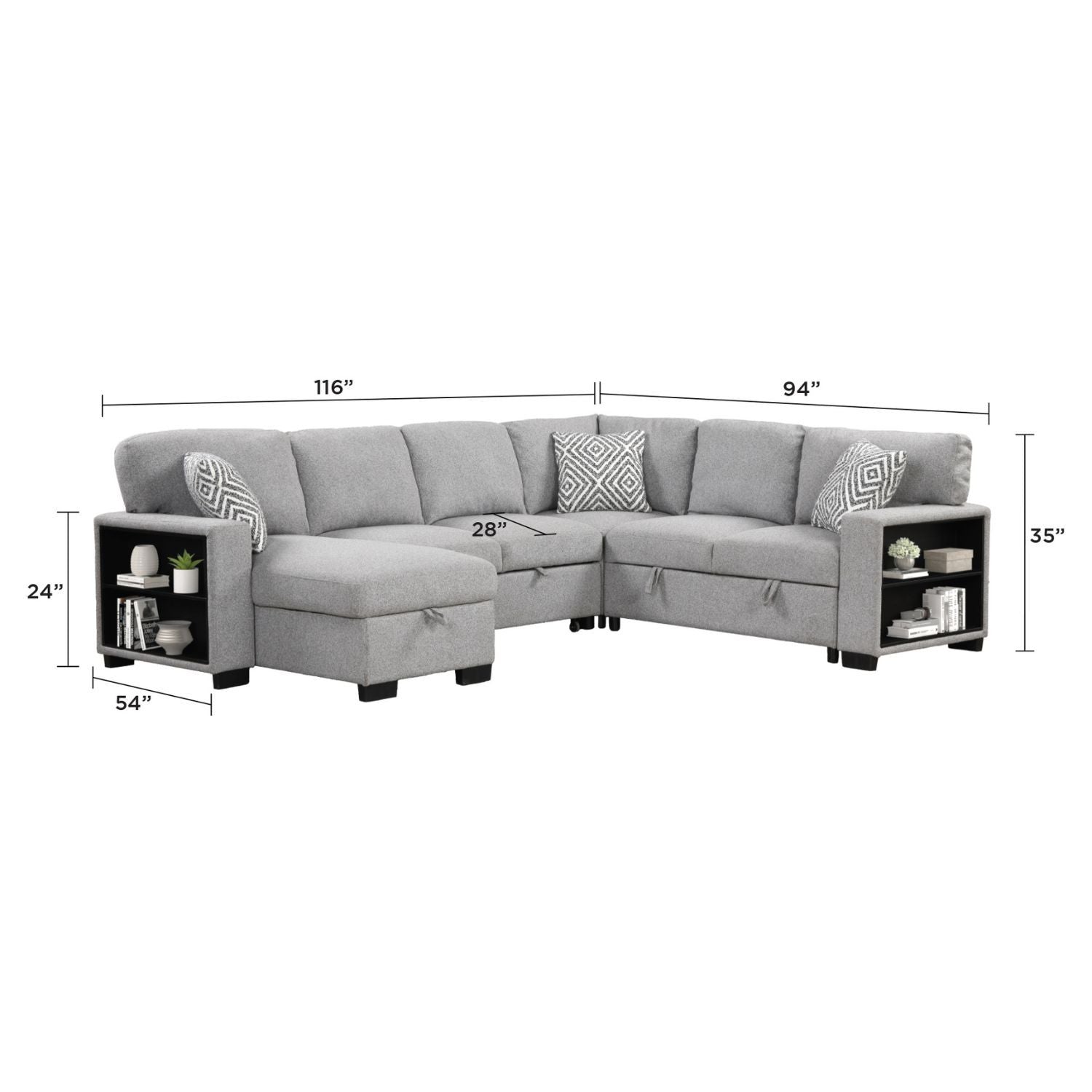 Cairo - Sectional With Pullout Sleeper Matrix Furniture Group
