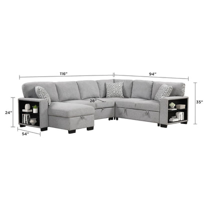 Cairo - Sectional With Pullout Sleeper Matrix Furniture Group
