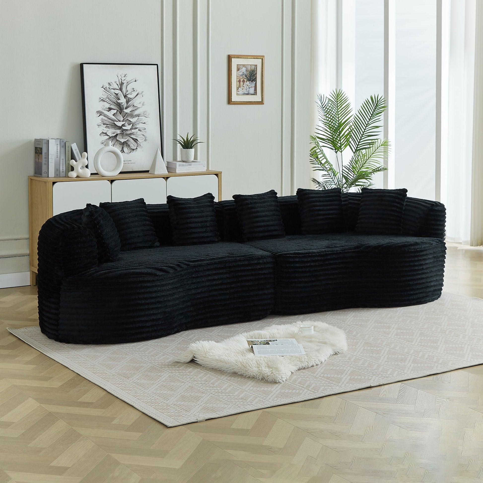 Sectional Sofa, Oversized 4 Seater With Deep Seat Design Home Essentials