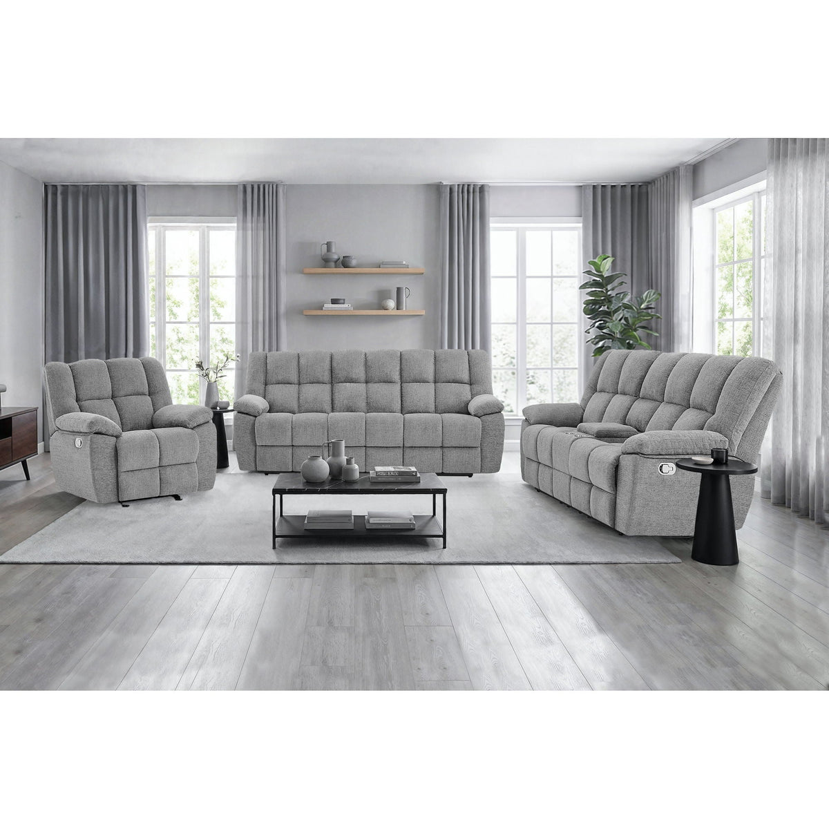 Liam - Reclining Sofa With Manual Reclining Global Furniture USA