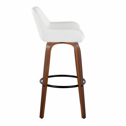 Daniella - Contemporary Fixed Height, Barstool & Swivel And Round Footrest (Set of 2) Lumi Source