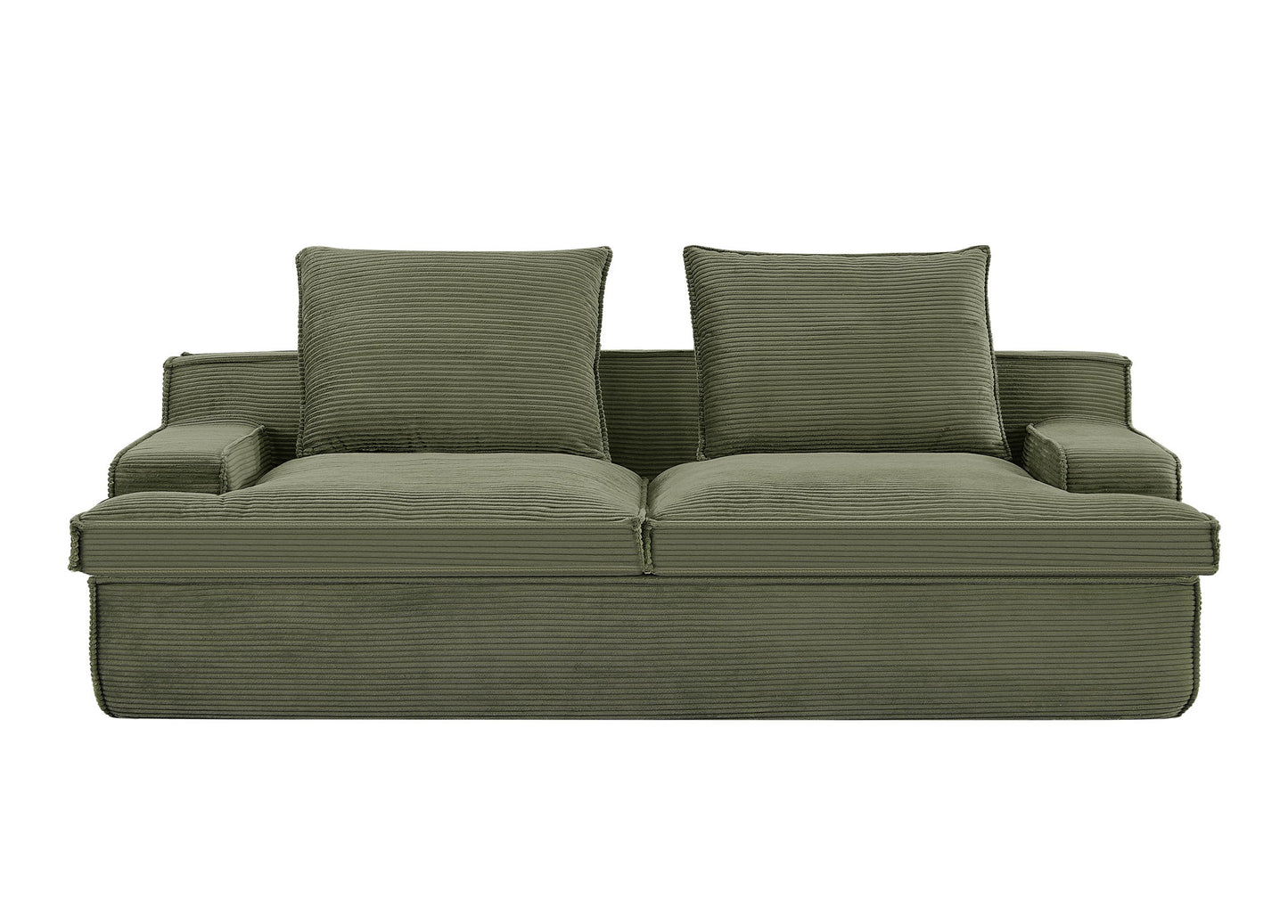 Nimbus - Oversized Full Foam 4 Seater Couch For Living Room Upholstered In Soft Corduroy, Wide Armrests US Pride