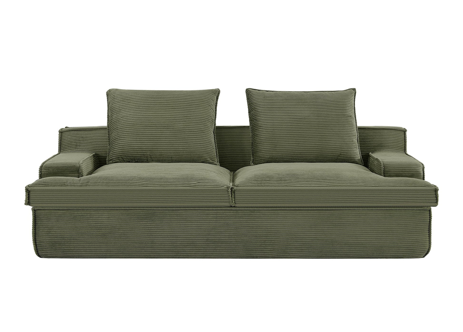 Nimbus - Oversized Full Foam 4 Seater Couch For Living Room Upholstered In Soft Corduroy, Wide Armrests US Pride