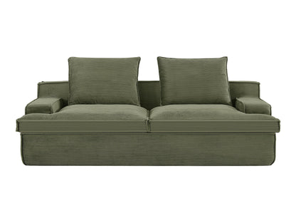 Nimbus - Oversized Full Foam 4 Seater Couch For Living Room Upholstered In Soft Corduroy, Wide Armrests US Pride