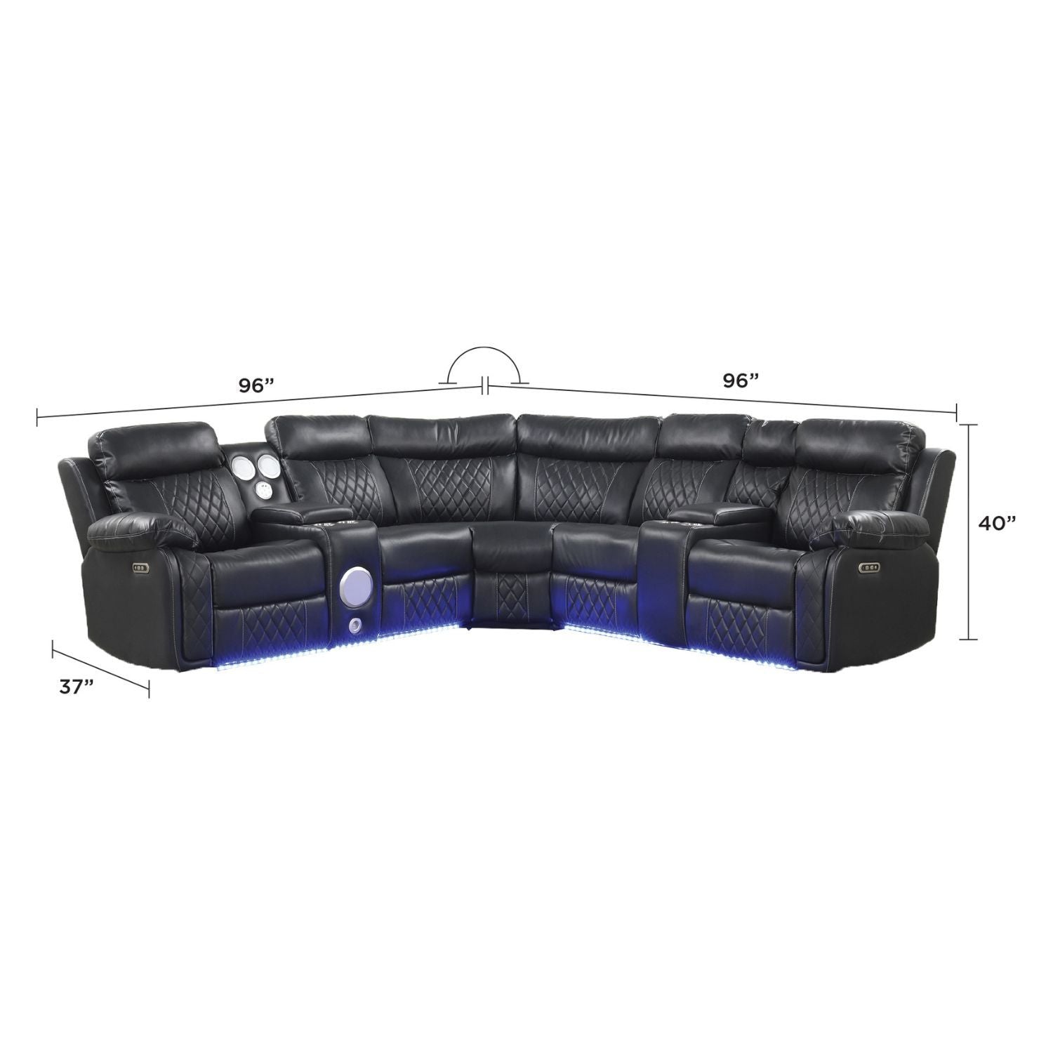 Lacrosse - Power Reclining Sectional Sofa Matrix Furniture Group