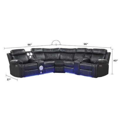 Lacrosse - Power Reclining Sectional Sofa Matrix Furniture Group