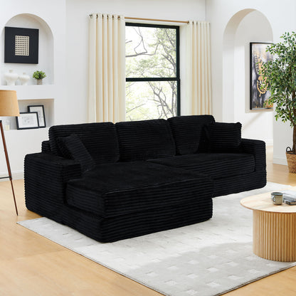 Modern Minimalist L Shape Modular Sectional Sofa, Couch Home Essentials