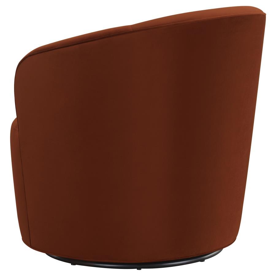 Joyce - Upholstered Barrel Back Swivel Chair CoasterEssence