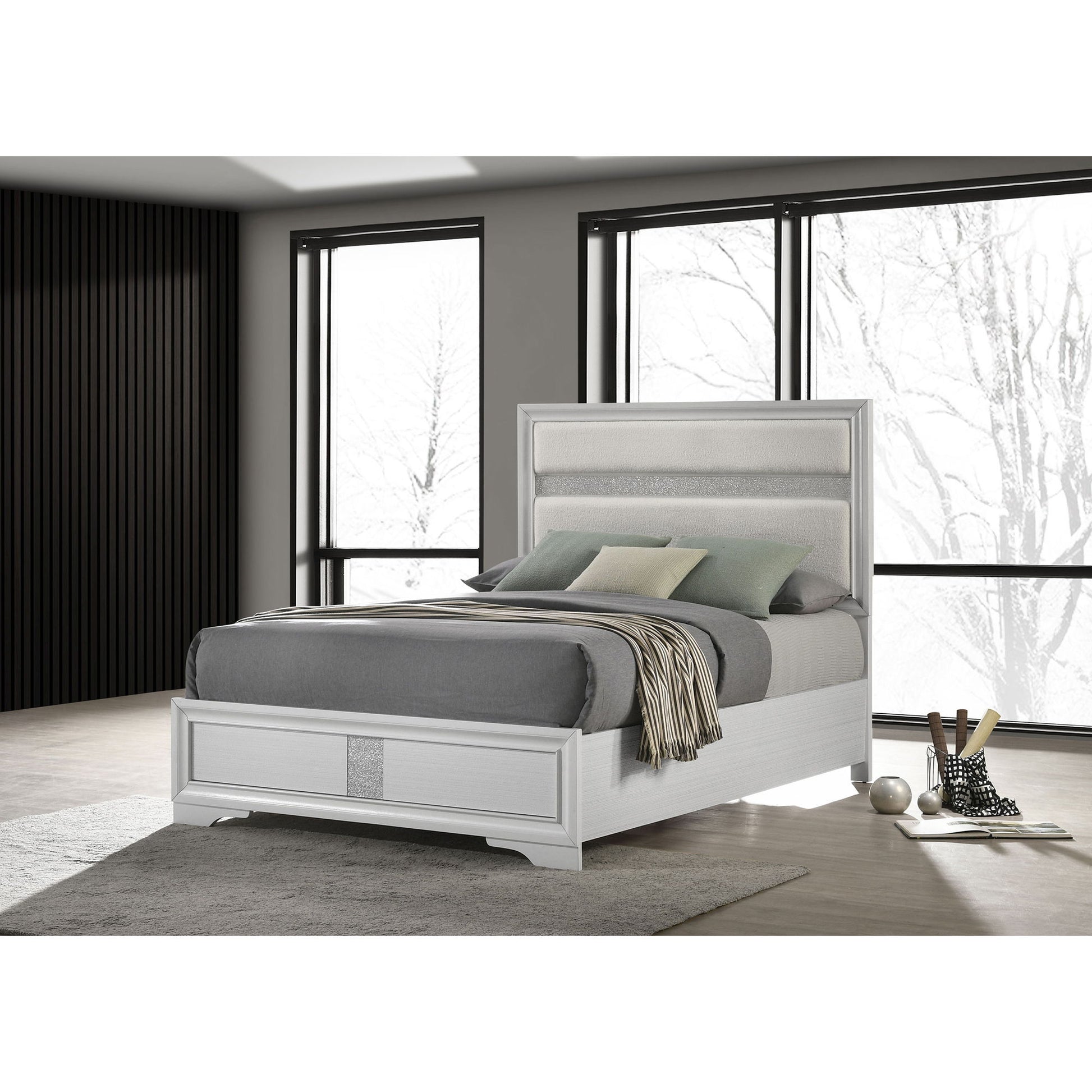 Annie - Full Panel Bed - White Furniture Max