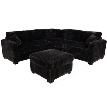 Modern Sectional Set With Cocktail Ottoman Home Essentials