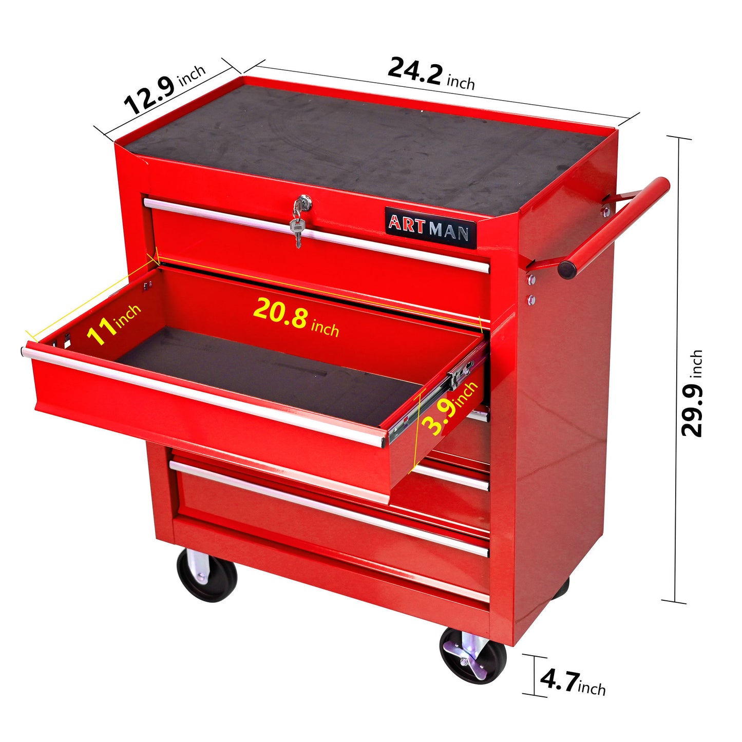 Multifunctional Tool Cart With Wheels And Drawers Daily Nest