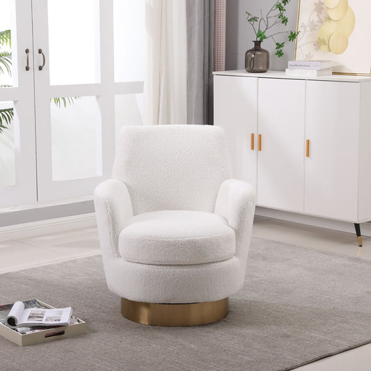 Teddy Swivel Barrel Chair, Swivel Accent Chairs Armchair For Living Room Home Essentials