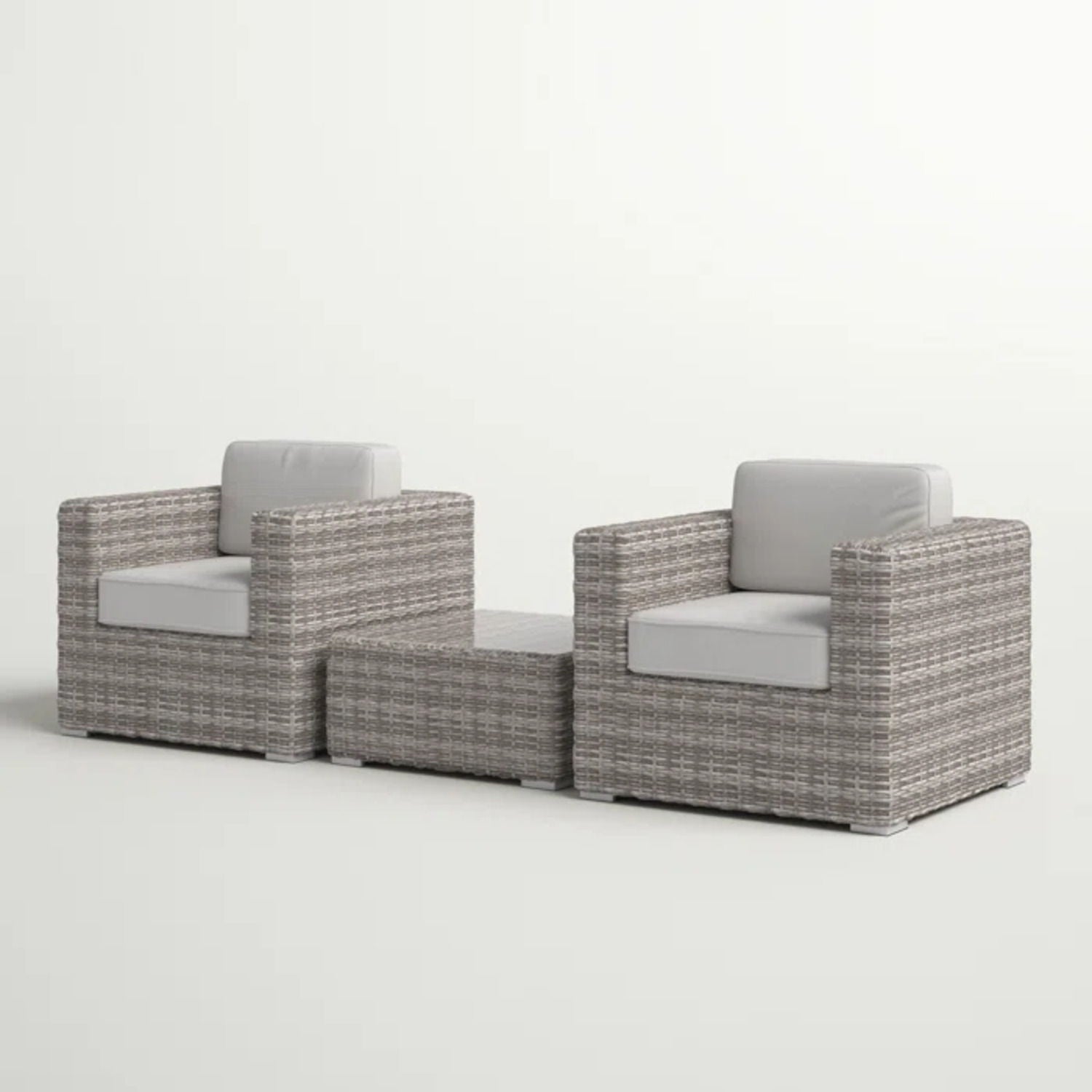 2 Person Seating Set With Cushions LSI Patio Furniture