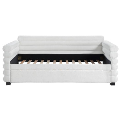 Patricia - Boucle Upholstered Day Bed With Trundle CoasterEveryday
