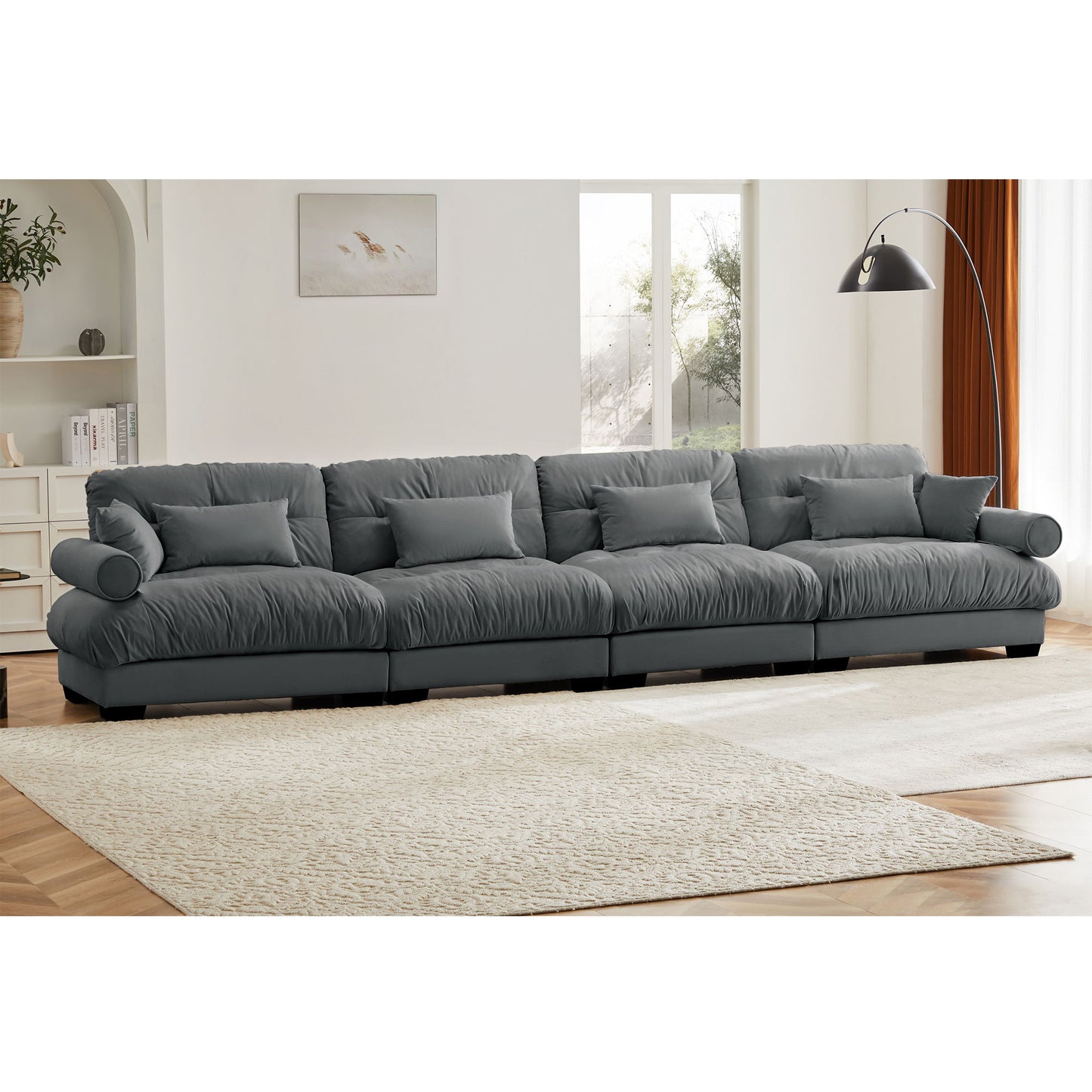 Super Comfort Oversized Modular Sectional Sofa, Deep Seat Convertible L Shaped Couch Home Essentials