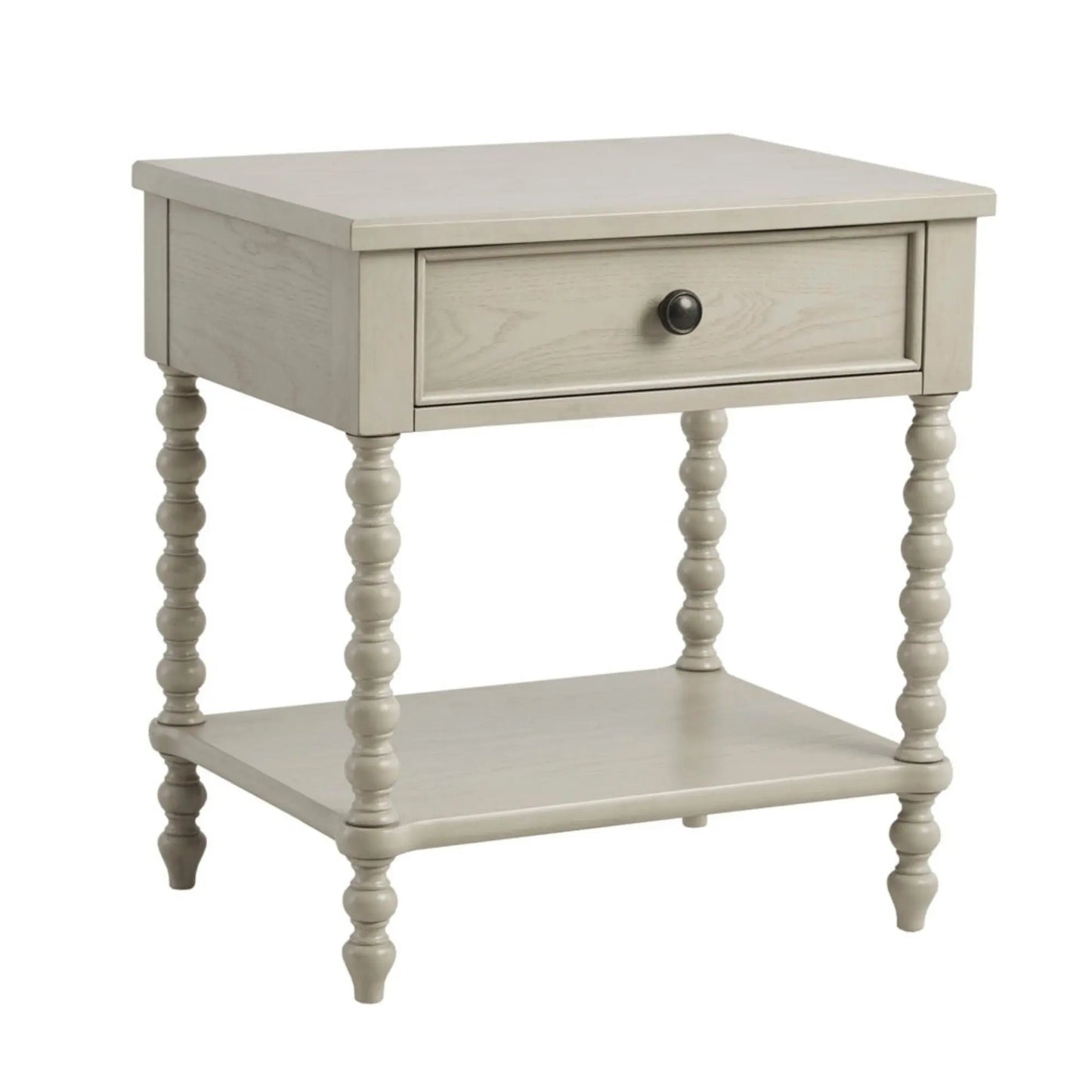 Traditional Durable Nightstand Table With Drawer And Shelf JLA