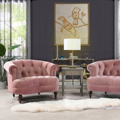 La Rosa - Victorian Tufted Upholstered Accent Chair Jennifer Taylor Home