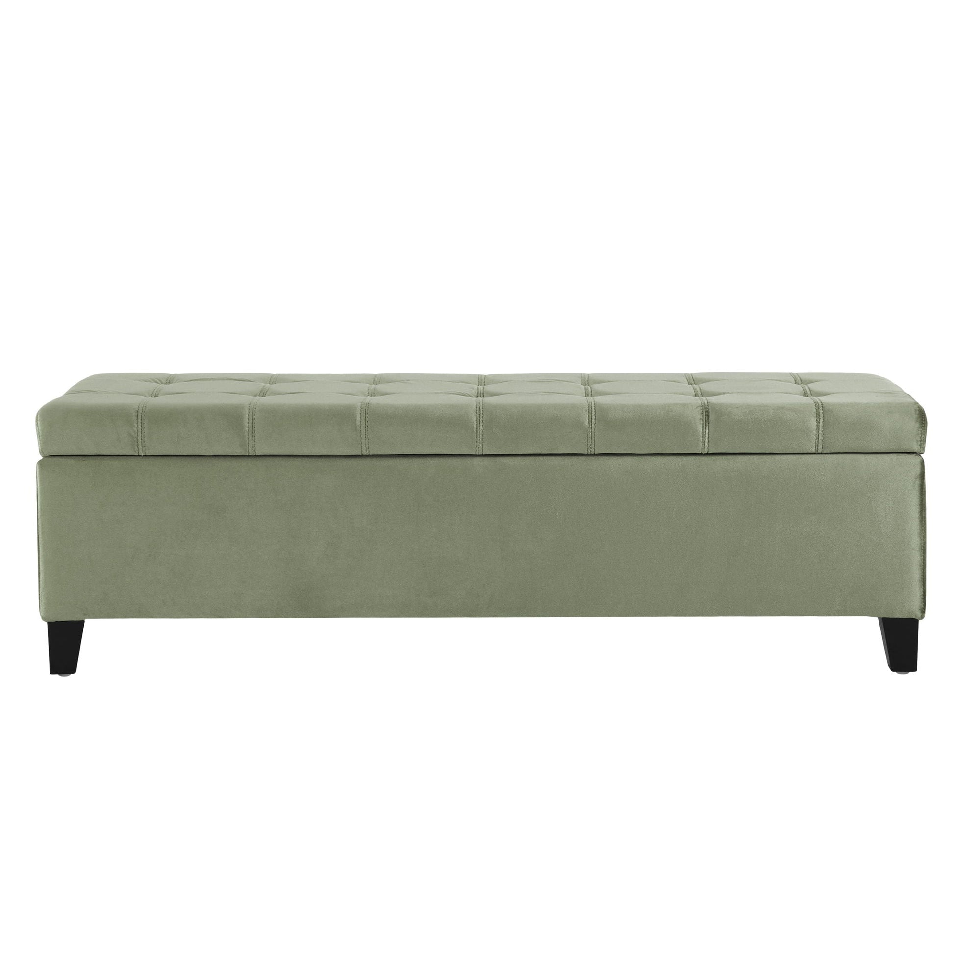 Wendover - Elegant Velvet Tufted Storage Bench With Lift-Up Top And Birch Wood Legs Noble House