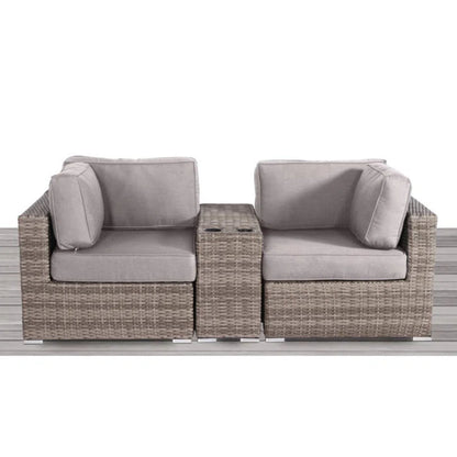 Handcrafted Outdoor Loveseat With Wicker Seating LSI Patio Furniture