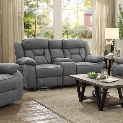 Higgins - Pillow Top Arm Motion Loveseat with Console CoasterEveryday
