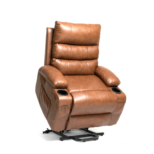Large Size Electric Power Lift Recliner Chair Sofa With 8 Point Vibration Massage And Lumbar Heat Home Essentials
