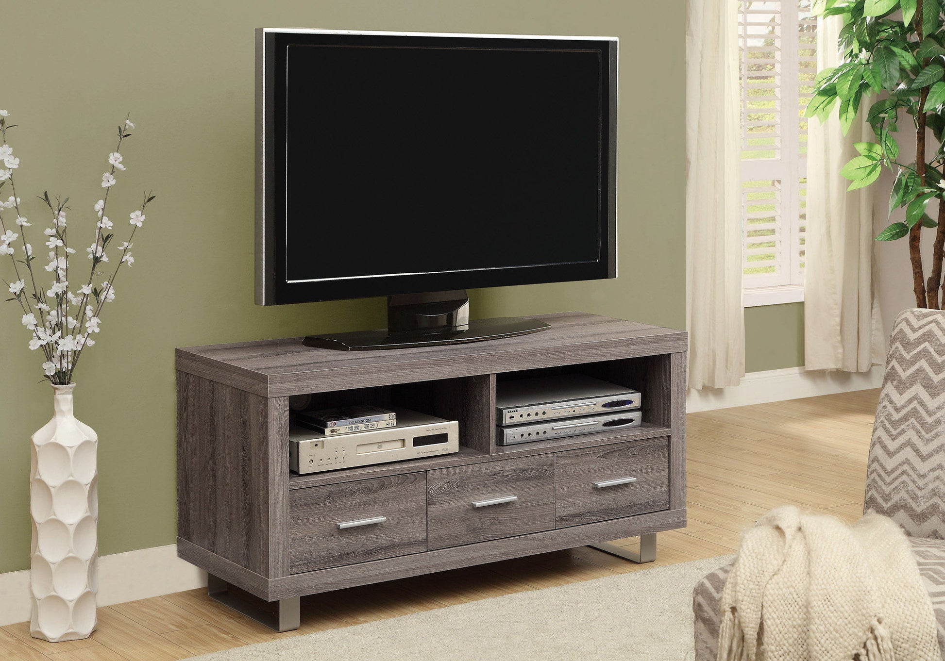 TV Stand Console Media Entertainment Center Storage Cabinet For Living Room - Taupe 8th Street