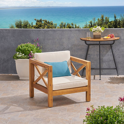 Brava - Mid - Century Modern Club Chair With Water Resistant Cushions Noble House