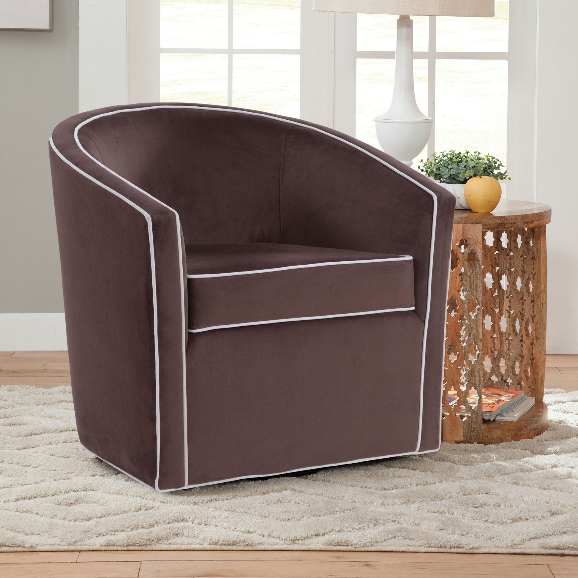 Kendall - Swivel Chair With Barrel Back Design Ridgecrest Home