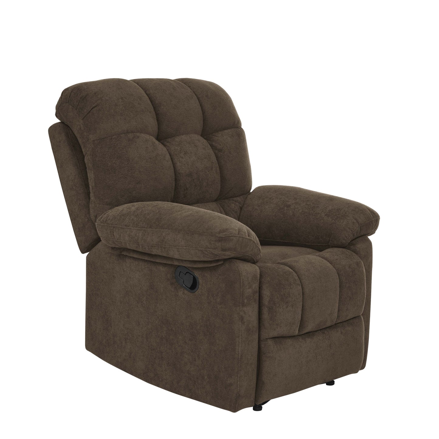 Devonaire - Manual Recliner With Padded Arms - Dark Brown Home Essentials