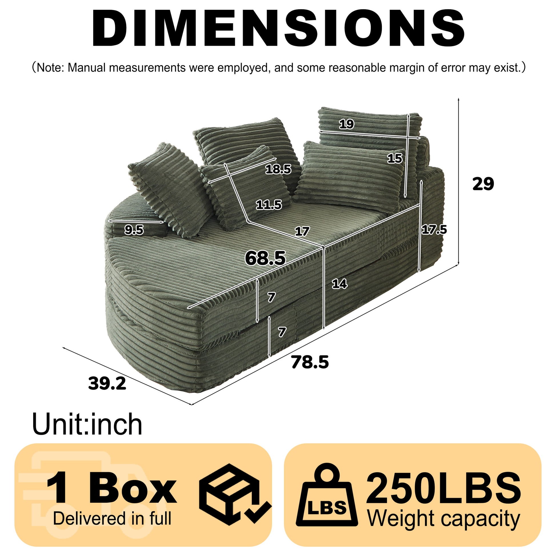 Semi Circular 2 In 1 Sofa Bed With Neck Pillow And Throw Pillows Home Essentials