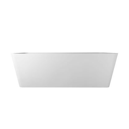 Freestandingn And Solid Surface, Soaking Bathtub For Bathroom - Matte White Daily Nest