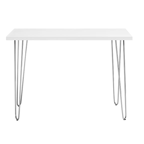 Mid-Century Modern Hairpin Leg Computer Desk - White Walker Edison