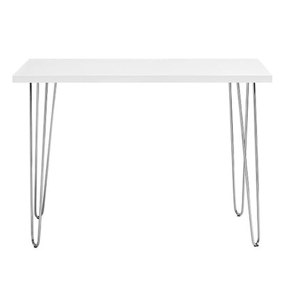 Mid-Century Modern Hairpin Leg Computer Desk - White Walker Edison