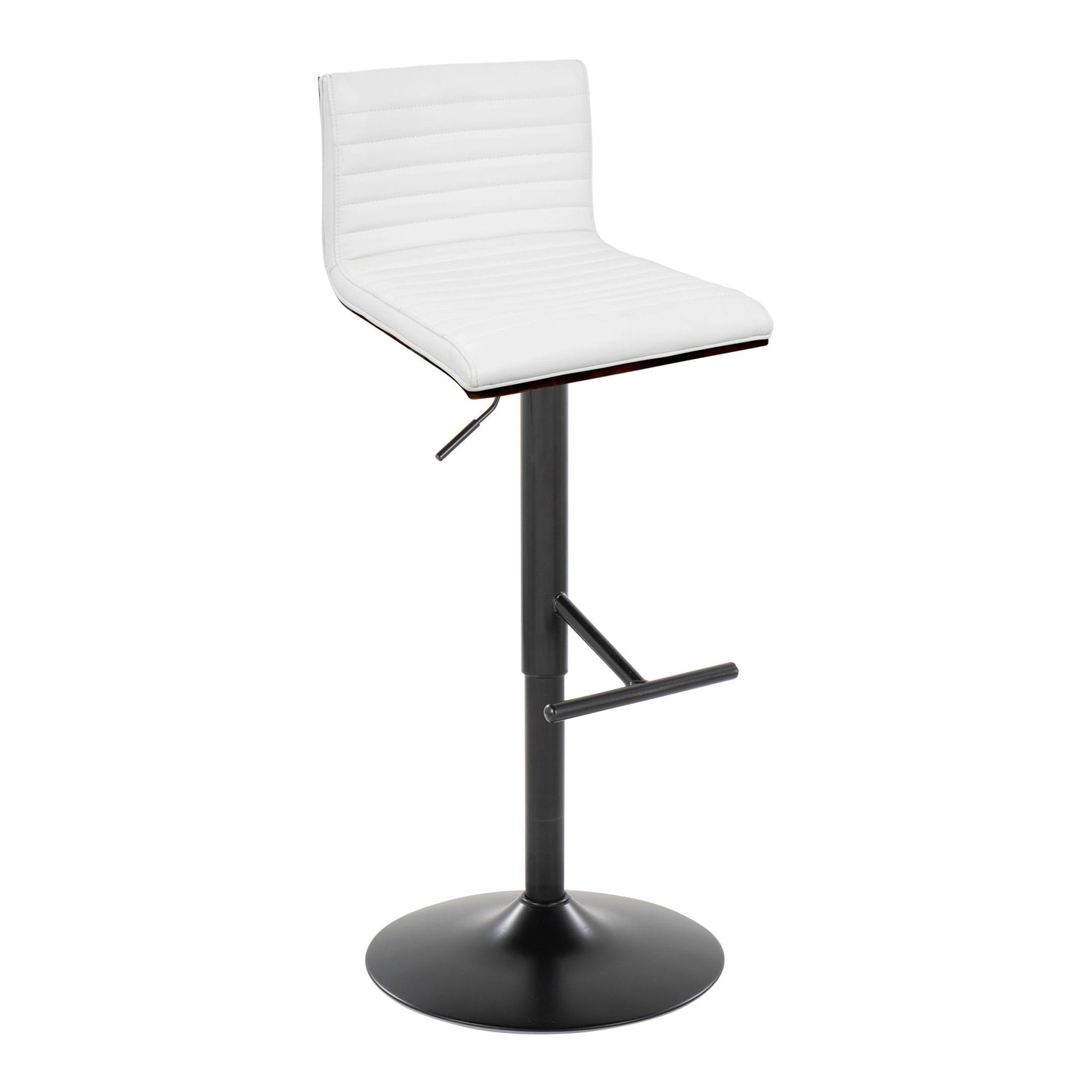 Mason - Contemporary Adjustable Barstool With Swivel With Straight T Footrest (Set of 2) Lumi Source
