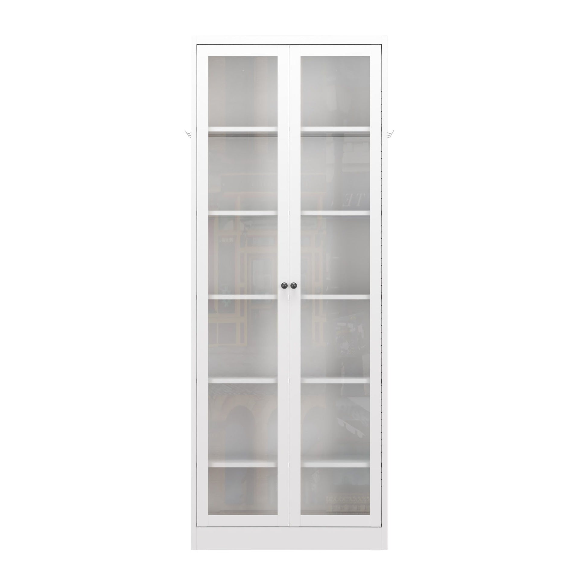Industrial Metal Kitchen Pantry Cabinet With Adjustable Shelves - White Home Essentials