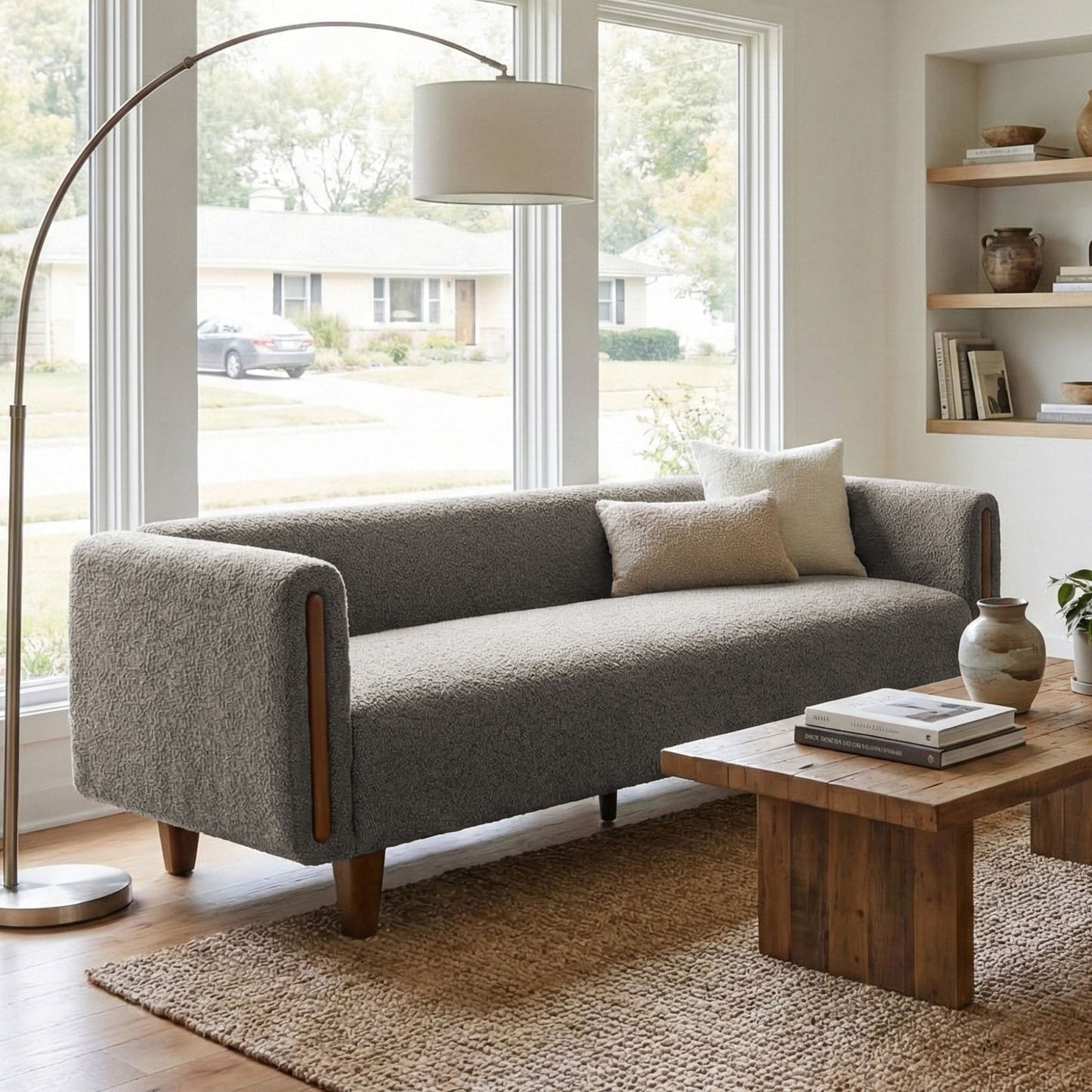 Modern 3 Seater Sofa Noble House