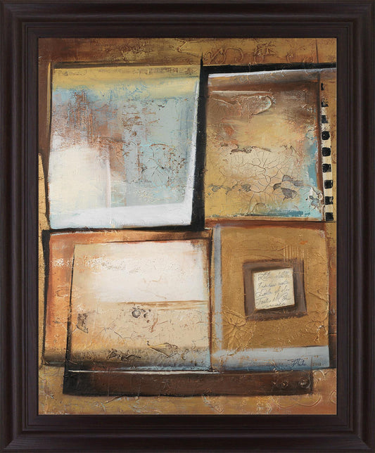 Golden Layers - 28" x 34" Framed Wall Art Classy Art